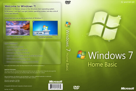 Windows 7 Home Basic Full Version Free Download ISO 32 / 64 Bit